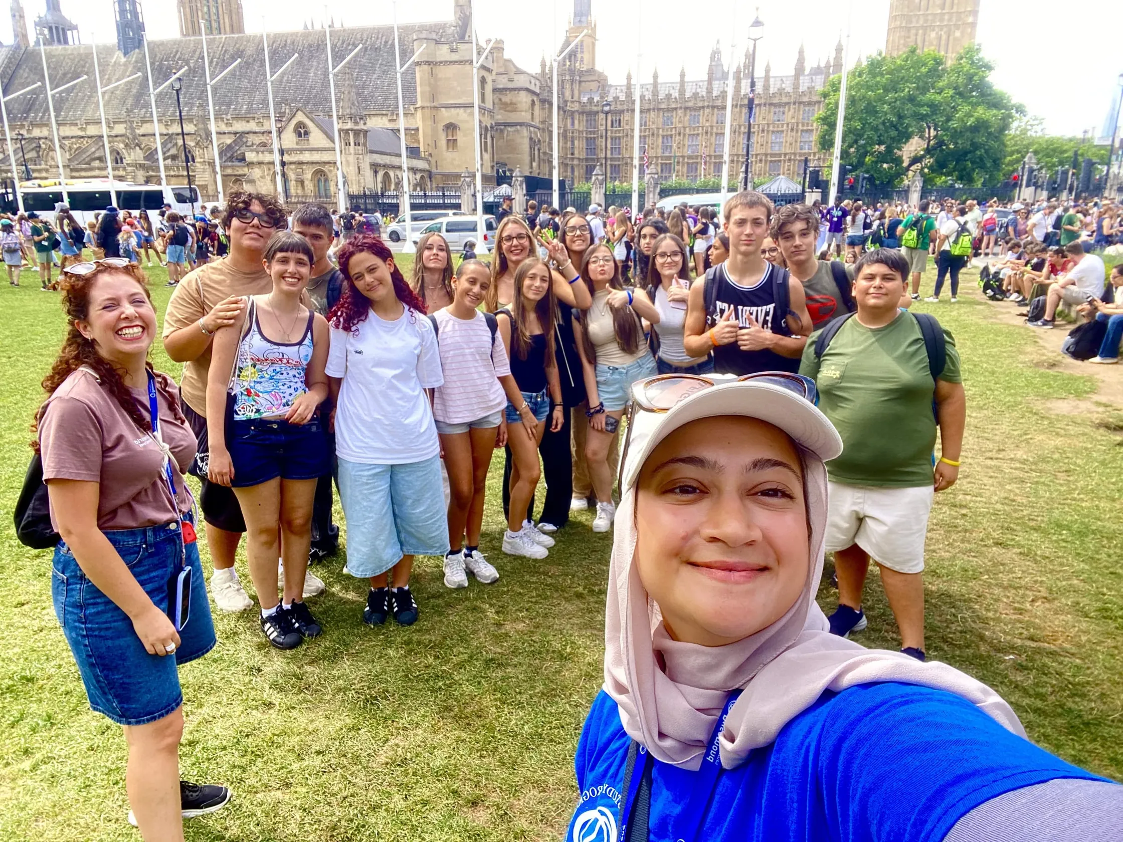 Group selfie in Westminster
